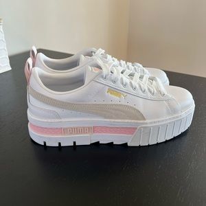 Puma Mayze Leather - White/Pink